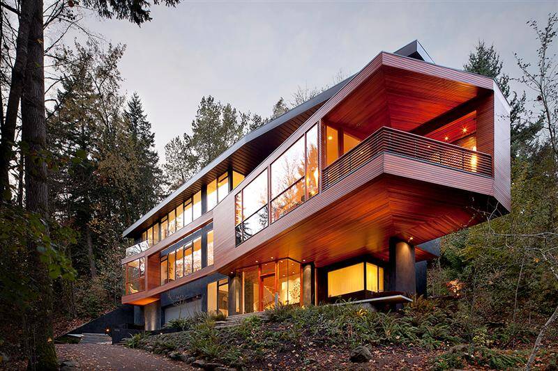 Hoke residence - house in the forest