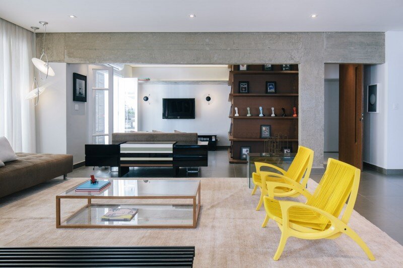 The apartment modernized according to the conception of Flavio Castro