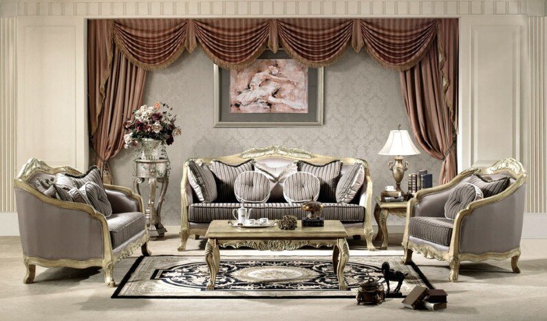 A beautiful selection of 15 living rooms, decorated in classic style (17)