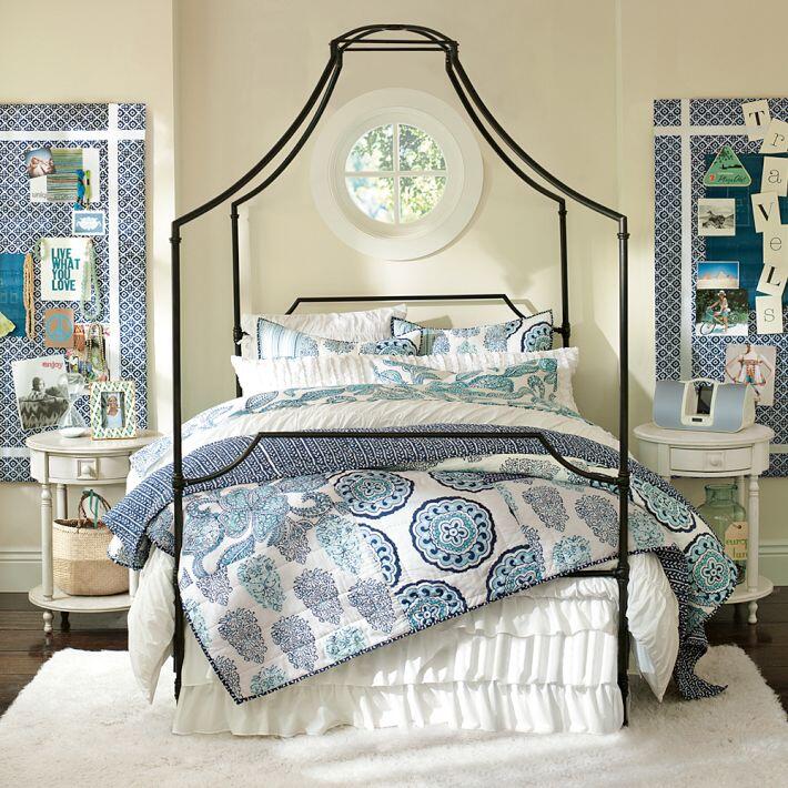 Bedroom ideas - canopy bed with contemporary design PB Teen (1)
