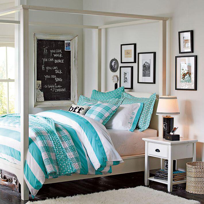 Bedroom ideas - canopy bed with contemporary design PB Teen (15)