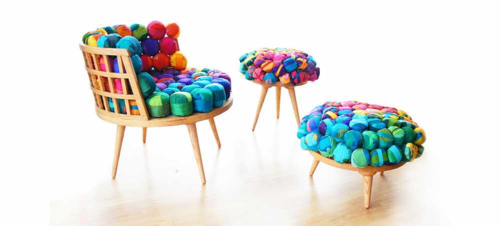Eco Furniture from Recycled Silk Remnants, by Meb Rure