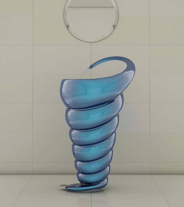 Spiral Washbasin - interesting and elegant design by Naser Nasiri & Taher Nasiri