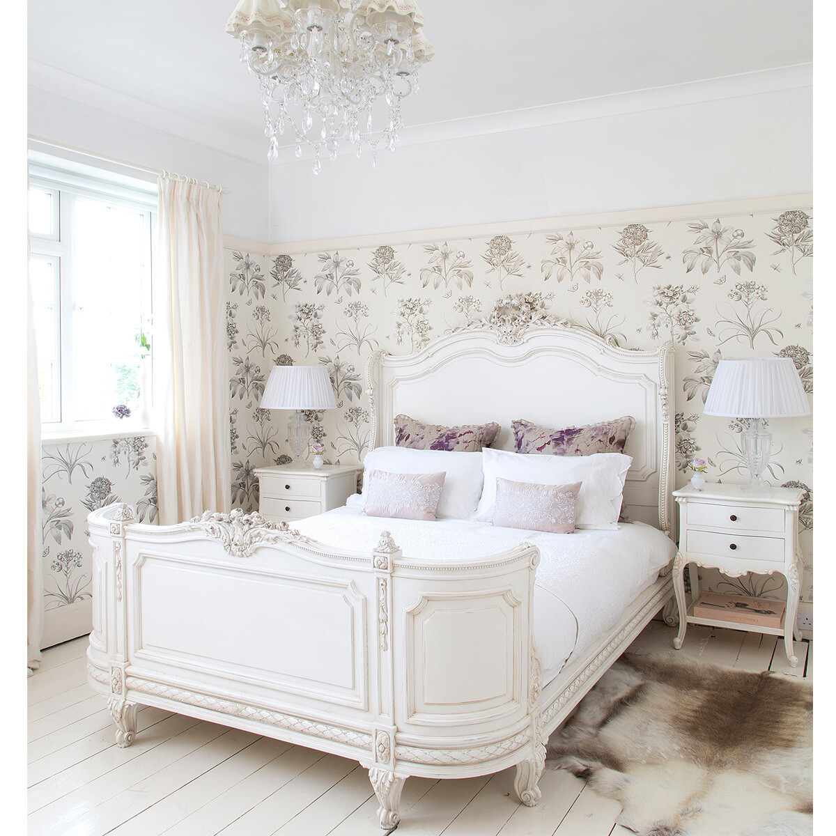 French bed - bonaparte provencal -The French Bedroom Company - www.homeworlddesign.com