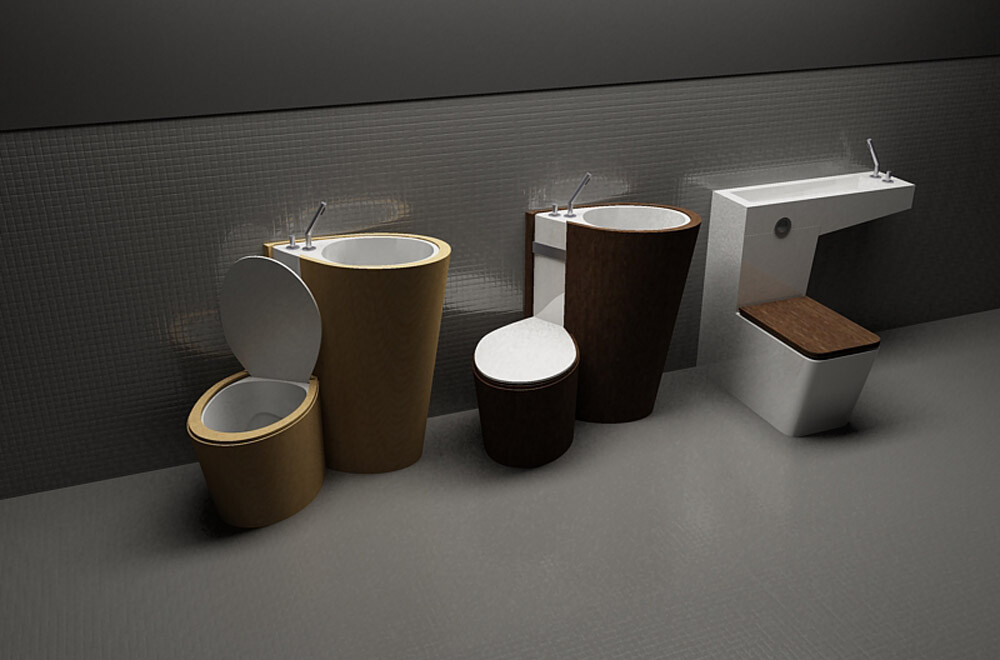 Za Bor Architects proposes an optimal combination of the toilet and sink