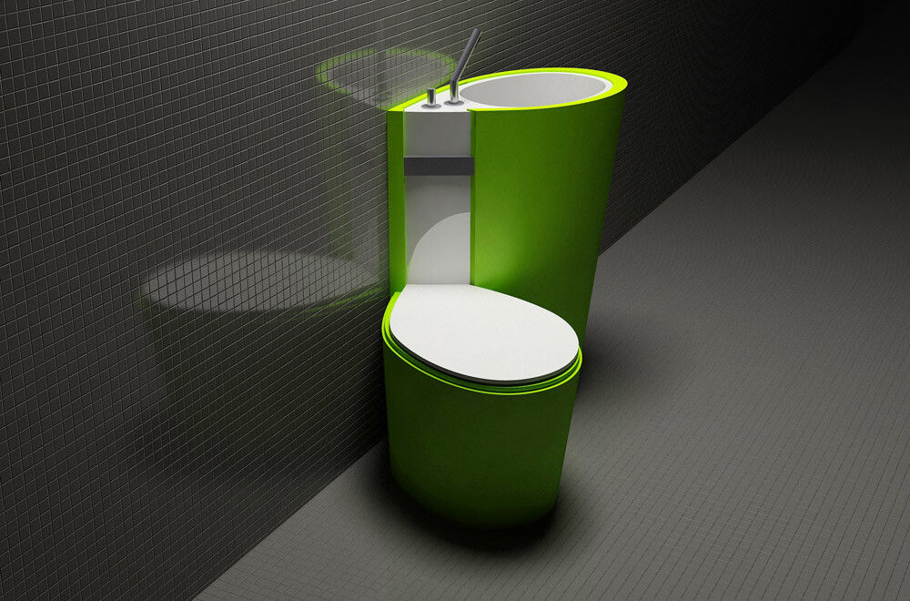 Za Bor Architects proposes an optimal combination of the toilet and sink - www.homeworlddesign. com (2)