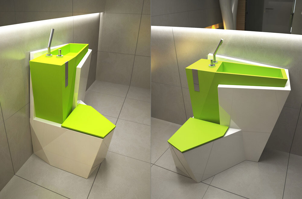 Za Bor Architects proposes an optimal combination of the toilet and sink - www.homeworlddesign. com (4)