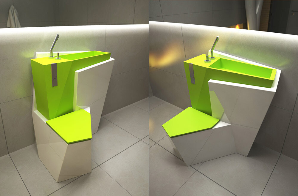 Za Bor Architects proposes an optimal combination of the toilet and sink - www.homeworlddesign. com (5)
