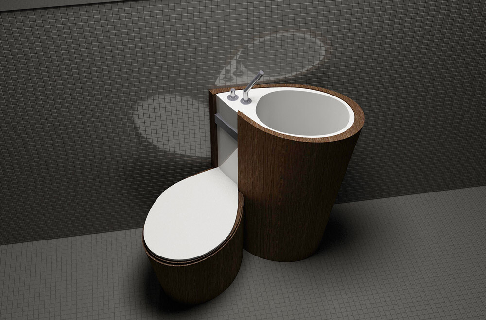 Za Bor Architects proposes an optimal combination of the toilet and sink - www.homeworlddesign. com (7)
