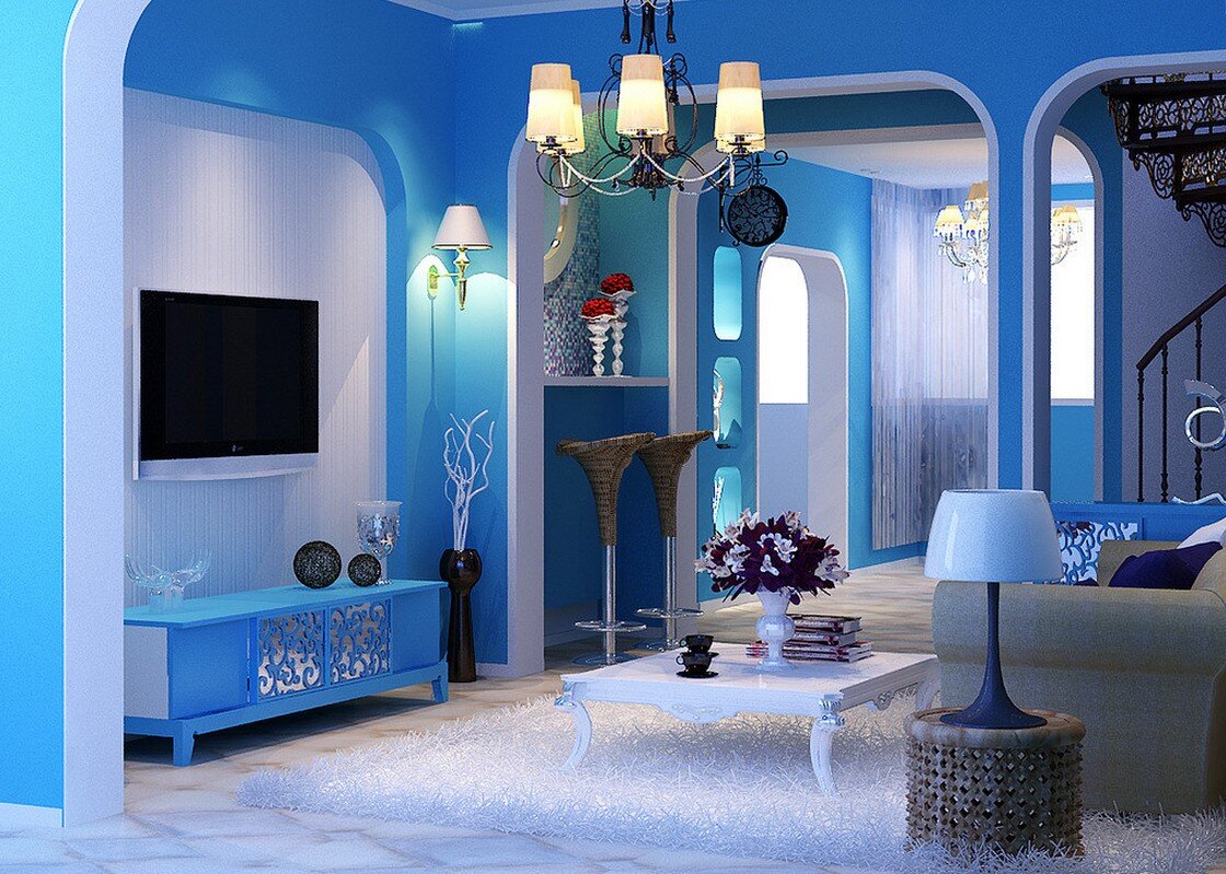 Painting Room With Hues Of Blue - www.homeworlddesign. com (4)