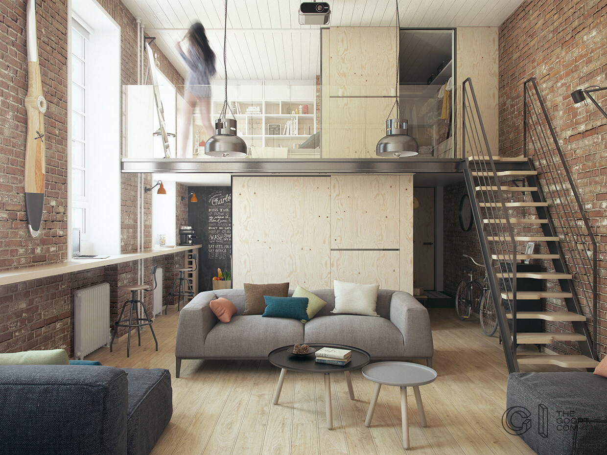One bedroom apartment for a young couple Haruki's apartment by The Goort - HomeWorldDesign (1)
