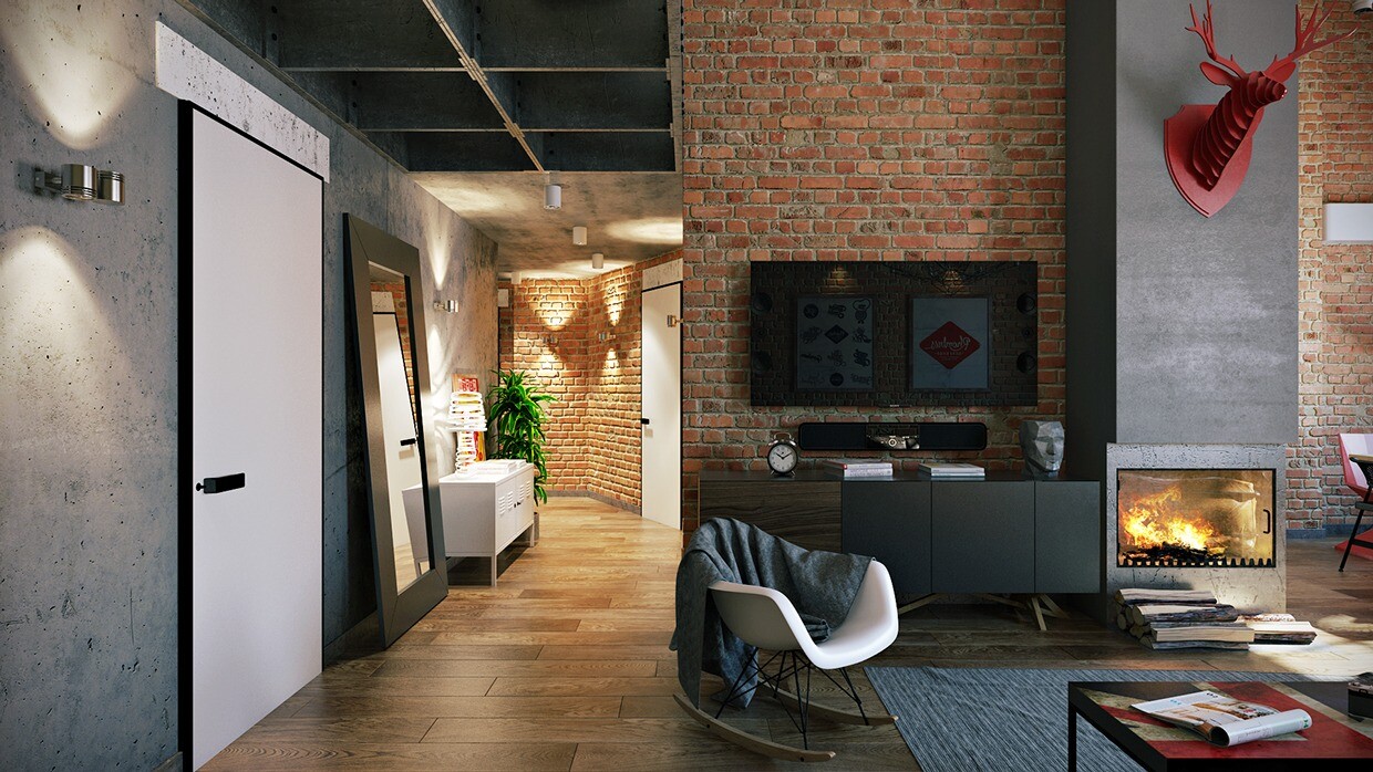 Loft apartment with an interior design made by Paul Vetrov - HomeWorldDesign (10)