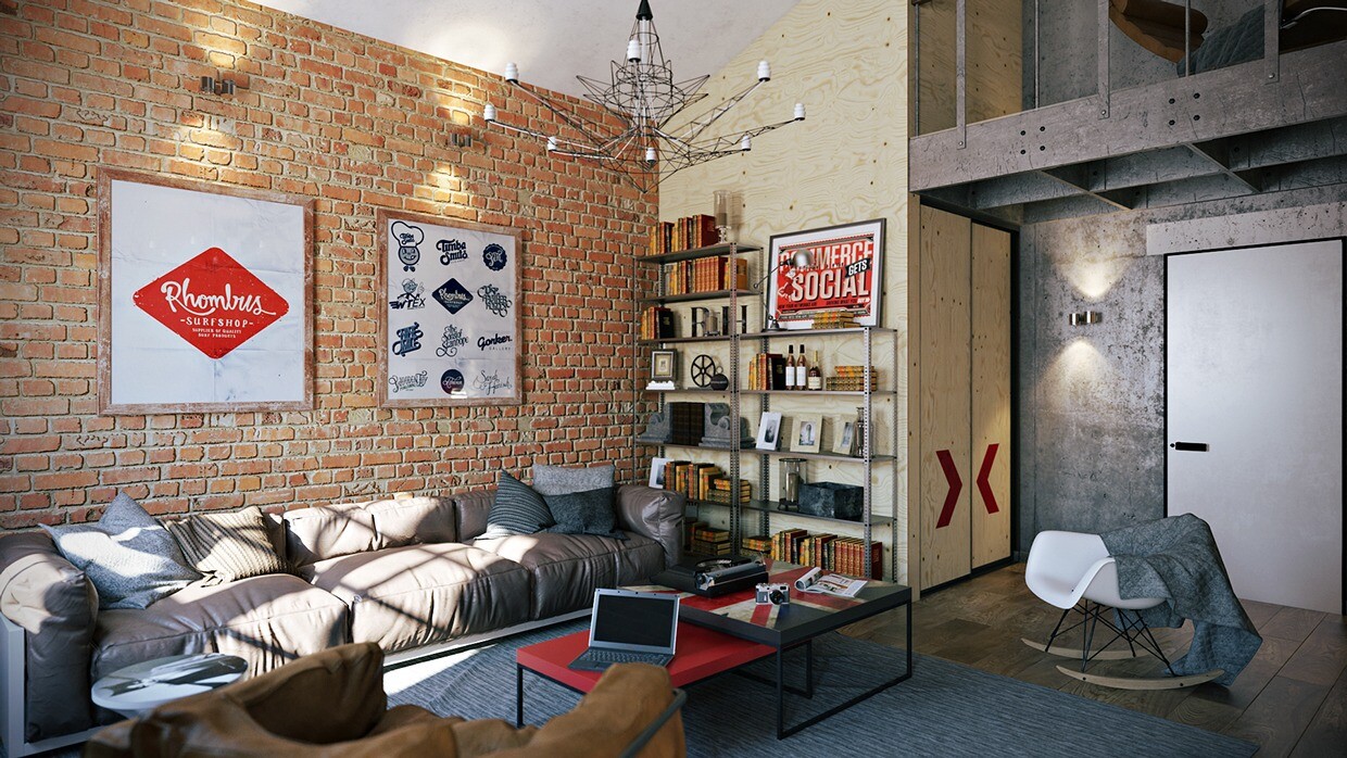 Loft apartment with an interior design made by Paul Vetrov - HomeWorldDesign (11)