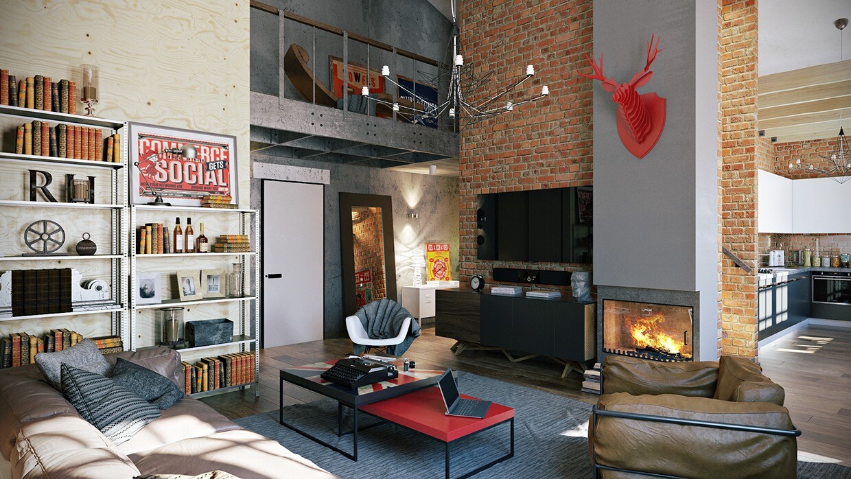 Attractive Loft apartment with an interior design made by Paul Vetrov - HomeWorldDesign (13)