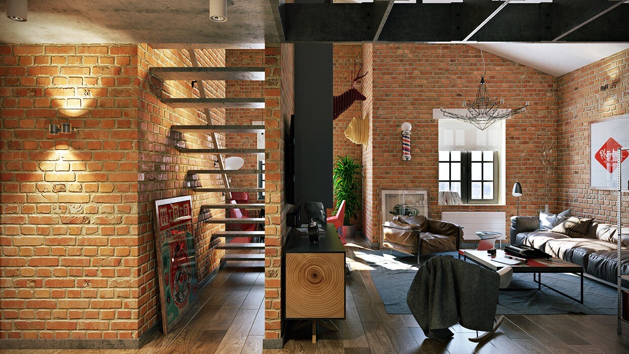 Attractive Loft apartment with an interior design made by Paul Vetrov - HomeWorldDesign (5)