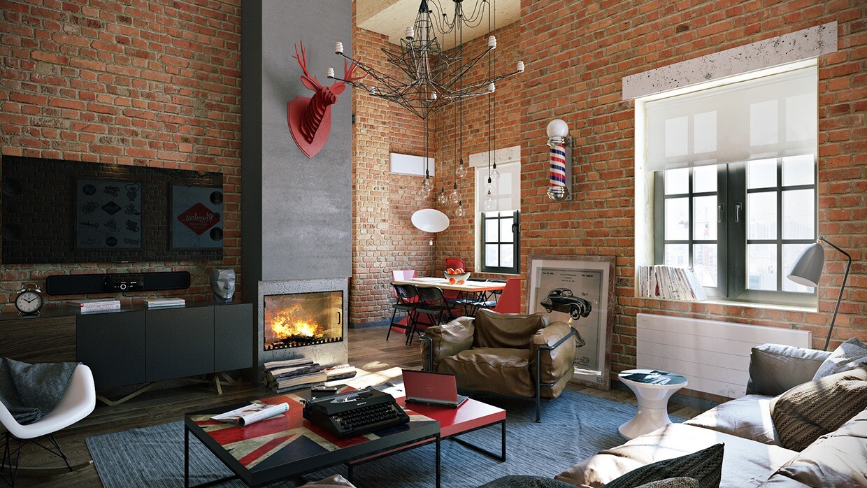 Loft apartment with an interior design made by Paul Vetrov - HomeWorldDesign (7)