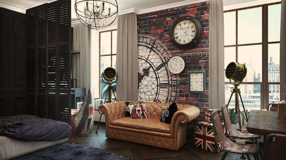 London Sky eclectic 32 Sqm studio apartment in London - HomeWorldDesign (1)