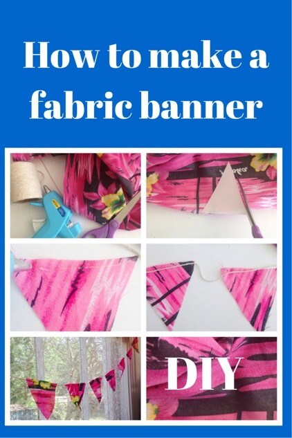 How to make a fabric banner- Home Decor