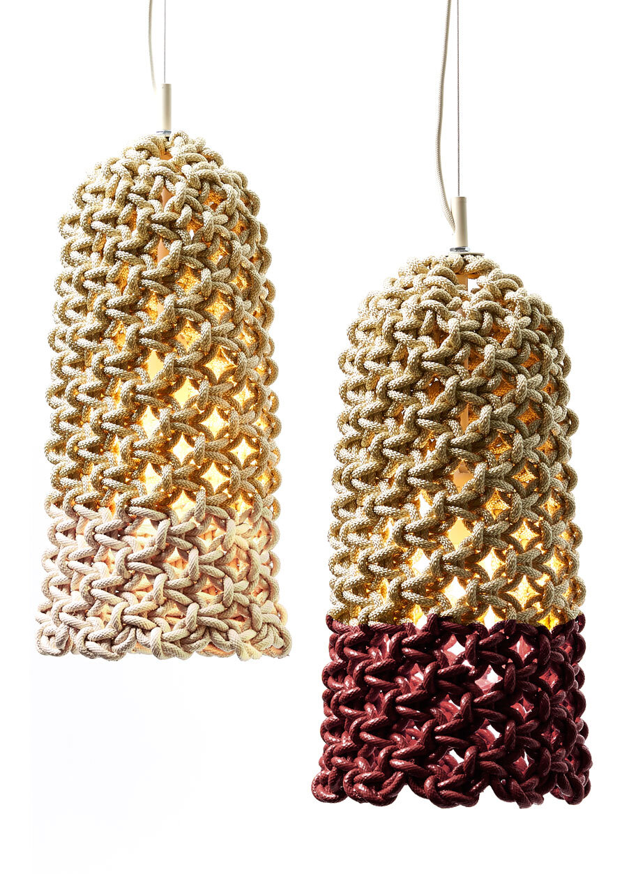 Macrame pendant light - three collections by Sarah Parkes - HomeWorldDesign (7)