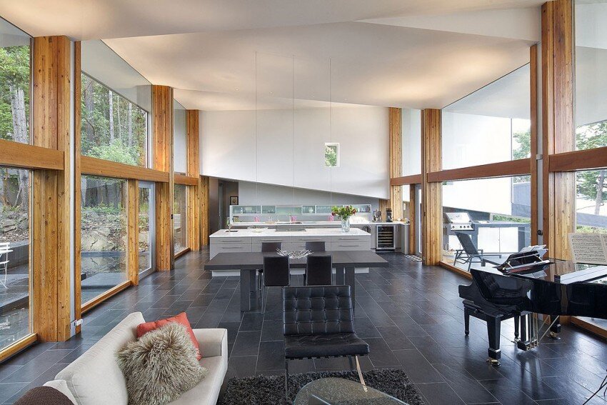 Ridge House retreat with large folding roof form - Simcic Uhrich Architects - HomeWorldDesign (7)