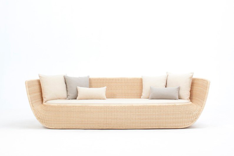 Rattan sofa by Japanese designer Hiroomi Tahara