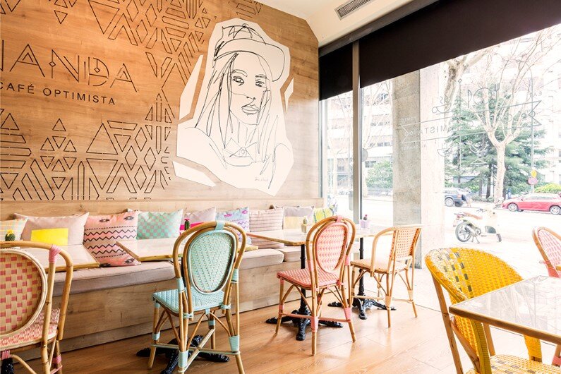 Tribal Interiors Wanda Café by Spanish designer Parolio