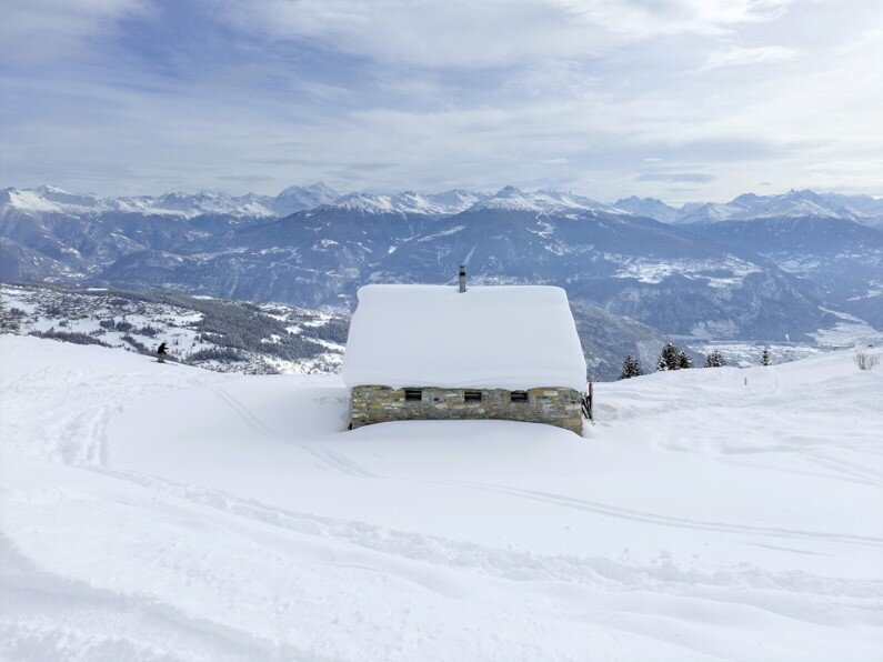 small cottage located near Anzere, in Switzerland