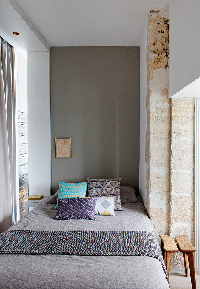 40sq.m dwelling in Paris - designed by designer Charlotte Vauvillier