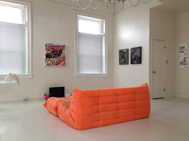 Baltimore apartment - orange sofa