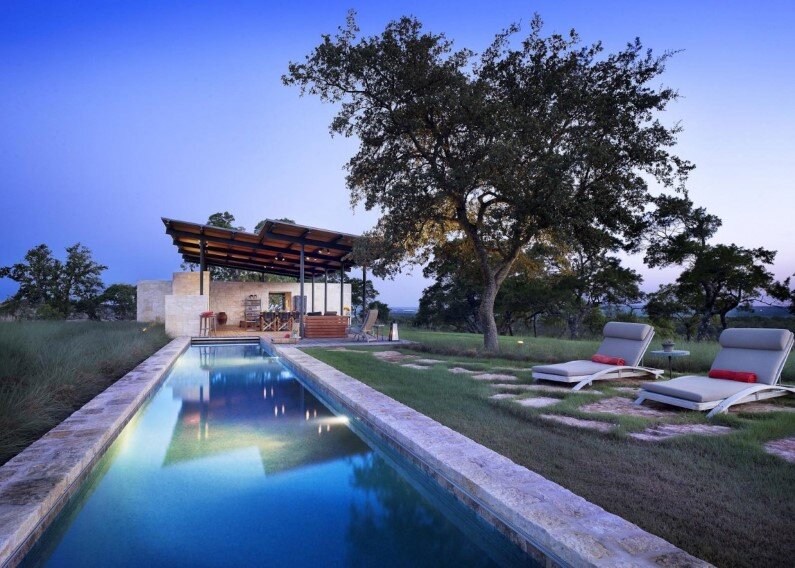 House designed by Lake Flato Architects, Center Point, Texas