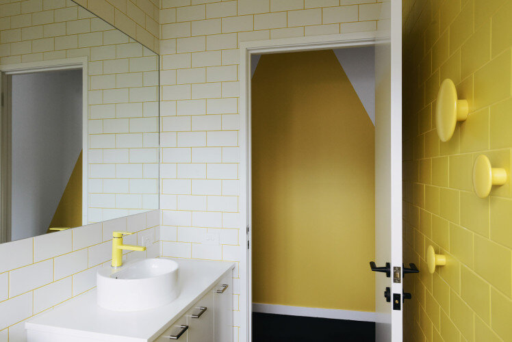 St Kilda Gable End Home by MRTN Architects - bathroom