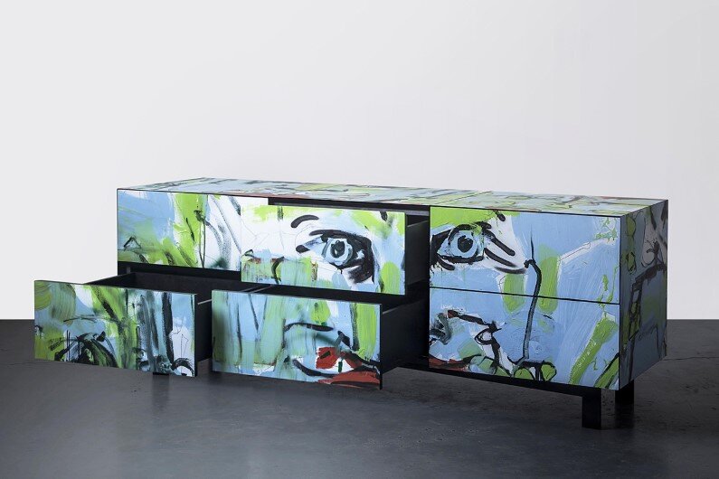 dresser - combination of street art and furniture design