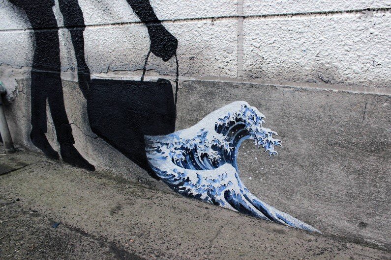 New Paintings by Spanish street artist Pejac Tokyo, Seoul and Hong Kong (2)