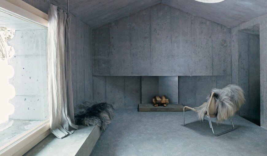 Refugi Lieptgas fascinating concrete cabin in the Swiss Alps (2)