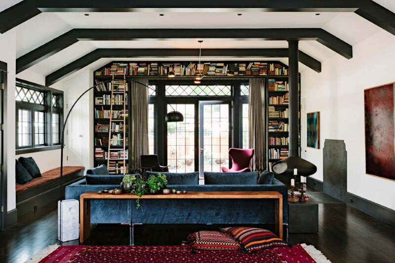 A small library transformed into a home in Portland (6)
