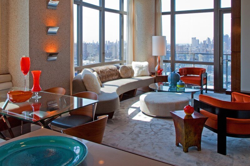 Chelsea Highrise apartment with a unique vibe to each room by designer Andrew Suvalsky. (1)