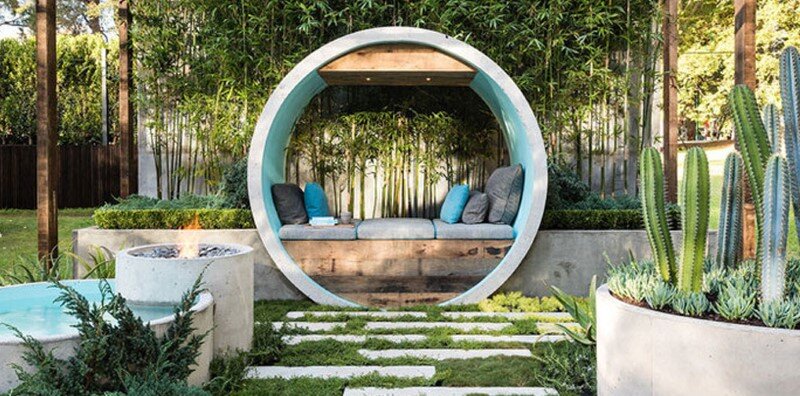 Pipe Dream Garden - expressive use of concrete material (7)