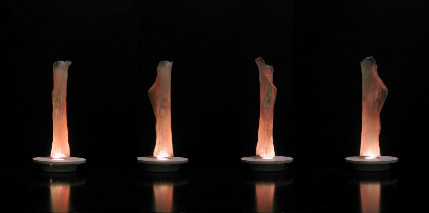 Undulae - Series of lamps made of bioplastic material by Taeg Nishimoto (1)