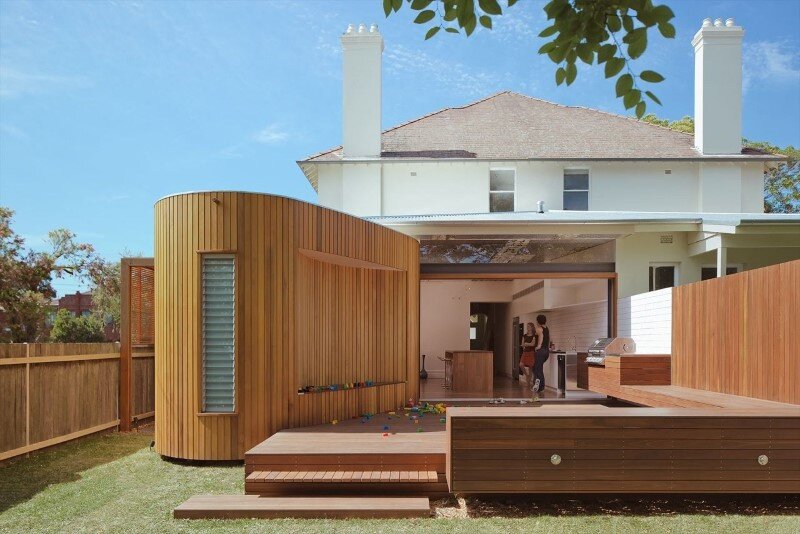 Bold conceptual approach for adding a open kitchen to a semi-detached home - Dulwich Hill Residence (1)