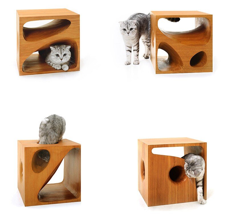 CATable wooden cubes designed for playful cats (7)