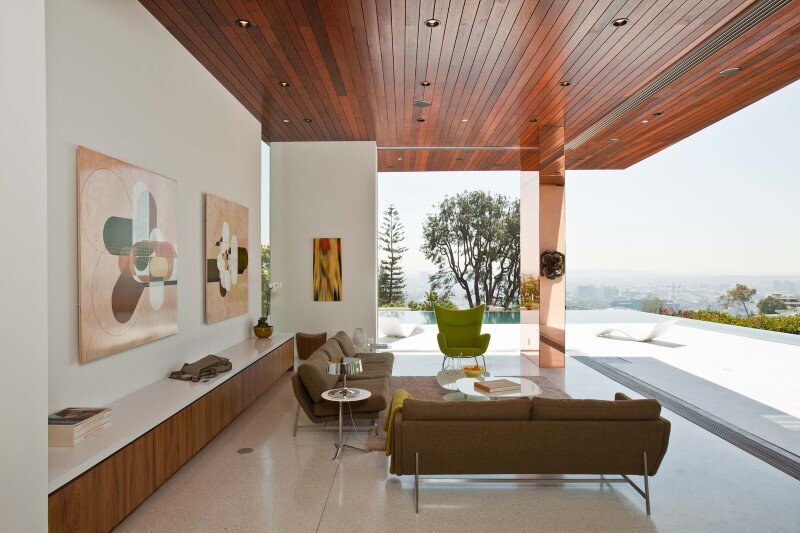 Sunset Plaza Residence modernist forms with dramatic views over Los Angeles (1)