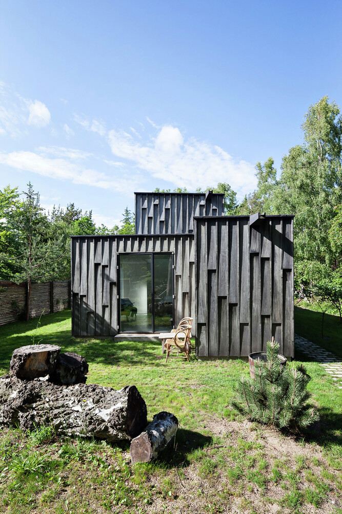 Architectural oak facade which offers an attractive look Forest House (13)