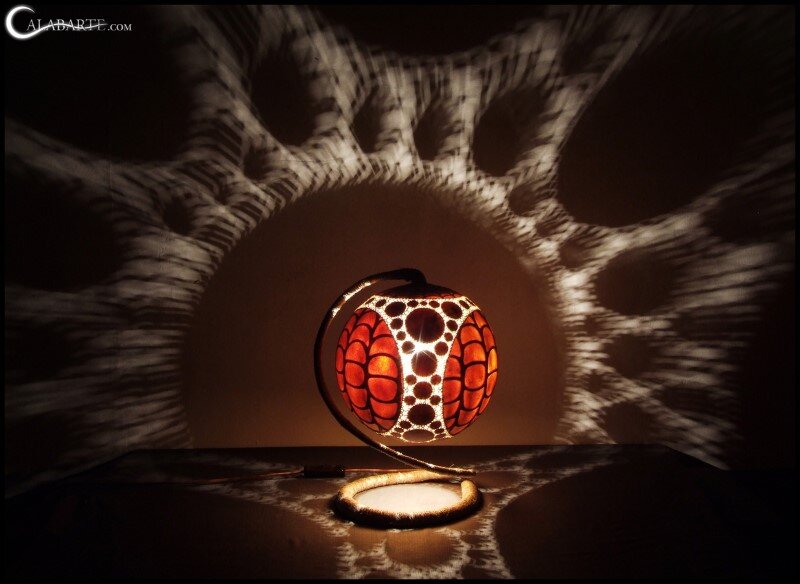 Handcrafted gourd lamps by Calabarte (9)