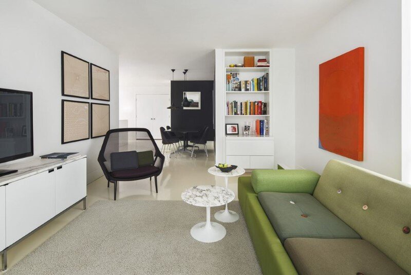 Harrison Avenue apartment with a colorful panelized felt wall (2)
