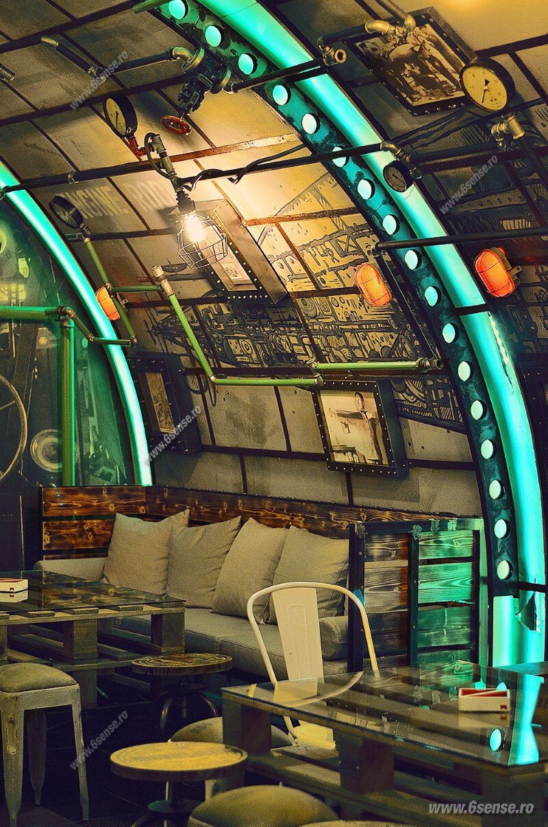 Submarine Pub Designed in Industrial Style with Steampunk Features (22)