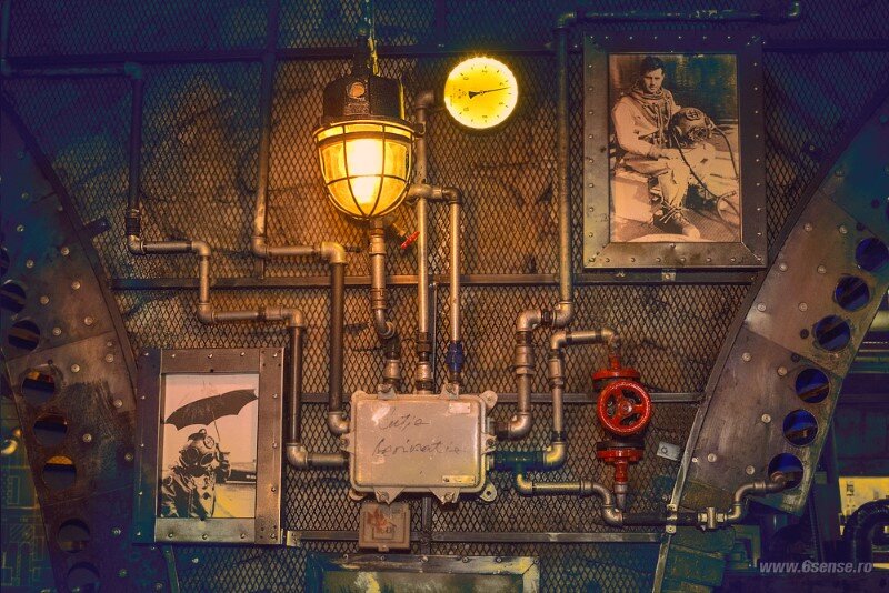 Submarine Pub Designed in Industrial Style with Steampunk Features (7)