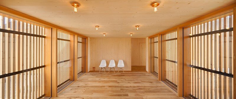 Wohnhaus aus Holz wooden-frame house heated by a geothermal heat pump (12)