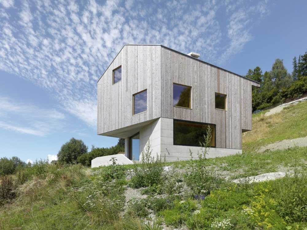 Concrete Cottage Covered with Wood Cladding in the Val d’Hérens
