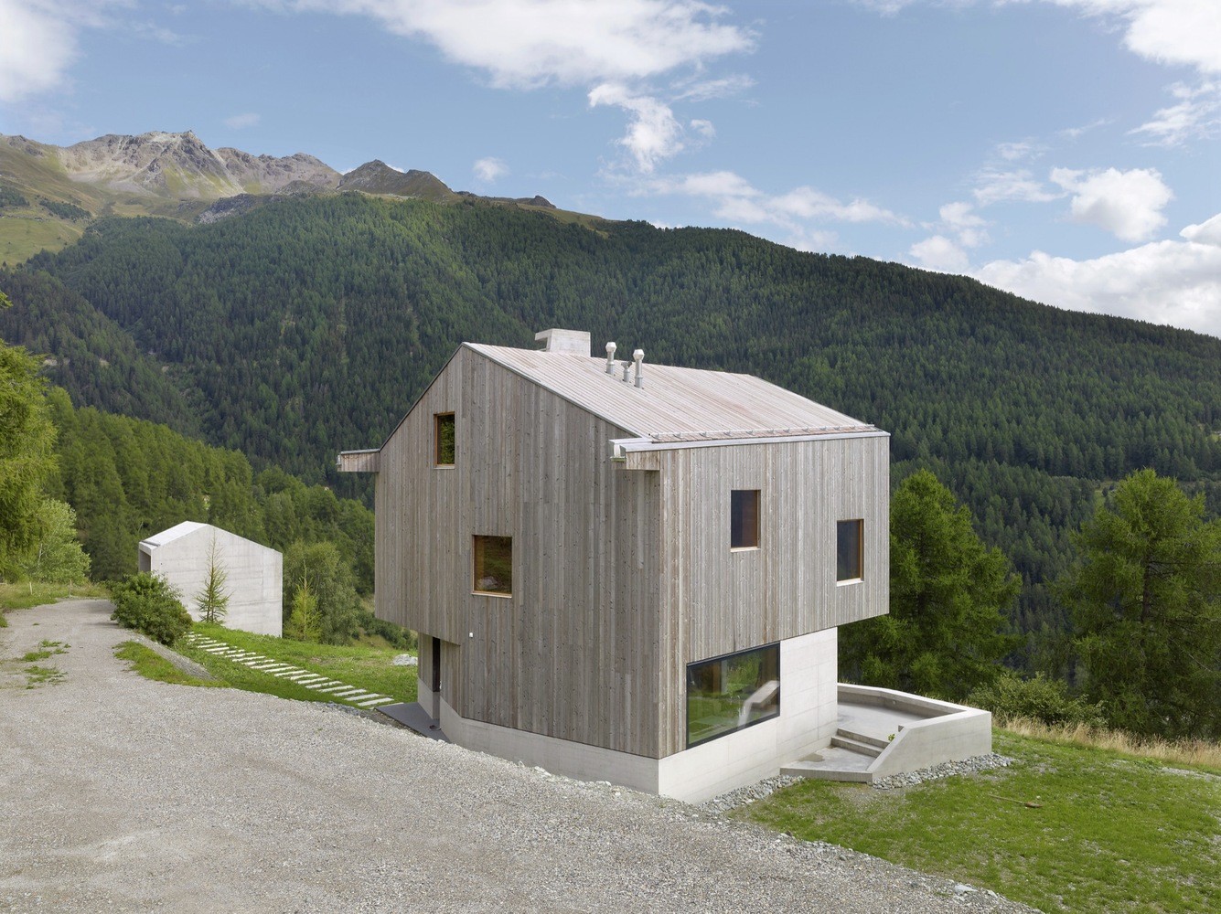 Concrete Cottage Covered with Wood Cladding in the Val d'Hérens (2)