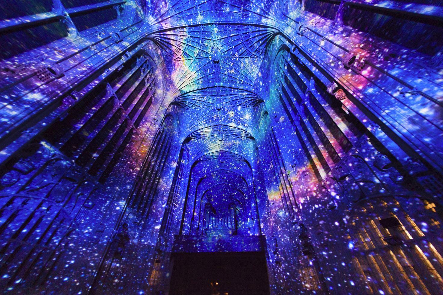 Immersive Projections in King's College Chapel, University of Cambridge (1)